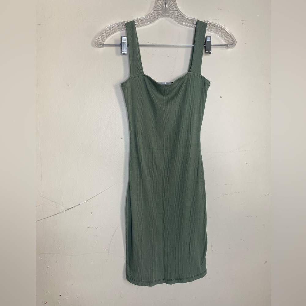 Chic Olive Green Mini Dress